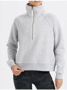 Vuori Restore half zip sweatshirt (gray/size small)